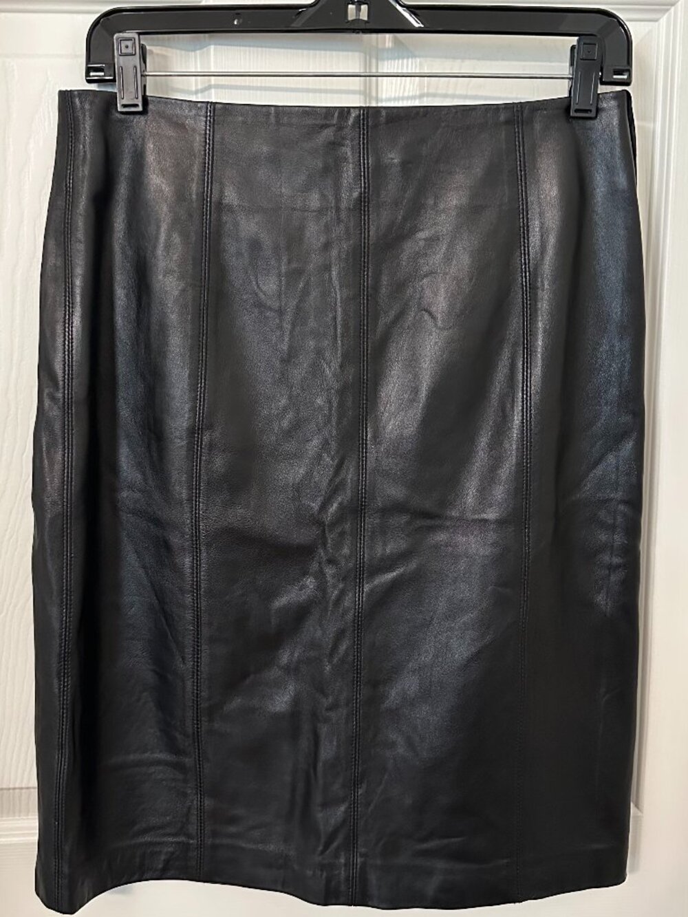 Vintage Y2K Jones New York Black Leather Skirt NWT
